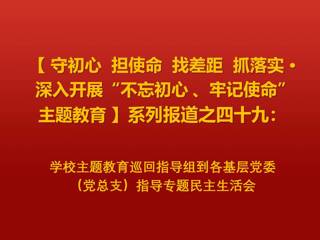 半岛(中国)官方_半岛网页版主题教育巡回指导组到各基层党委（党总支）指导专题民主生活会
