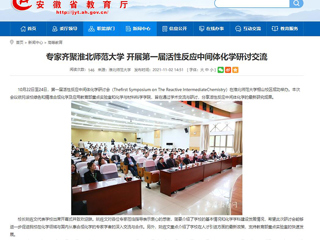 半岛(中国)官方、《潇湘晨报》等媒体报道第一届活性反应中间体化学研讨会在我校成功举办